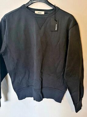 Buck Mason Weltweight Double Knit Sweatshirt in Navy Sunfade Size Large NWT